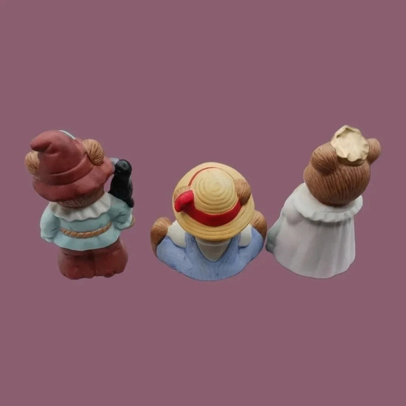 Vtg homco ceramic holloween family bears figurines set of 3 - Picture 3 of 10